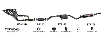 Redback Exhaust 2 1/2" Complete System for Holden Commodore (04/1995 - 08/1997), Calais (04/1995 - 1997) - Brixton 4x4 - Buy Online Now!